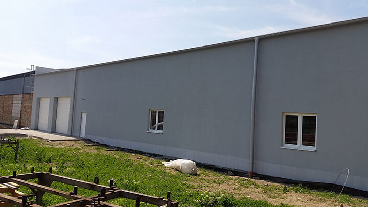 Zateplení obvodového pláště průmyslové haly 1, Němčany